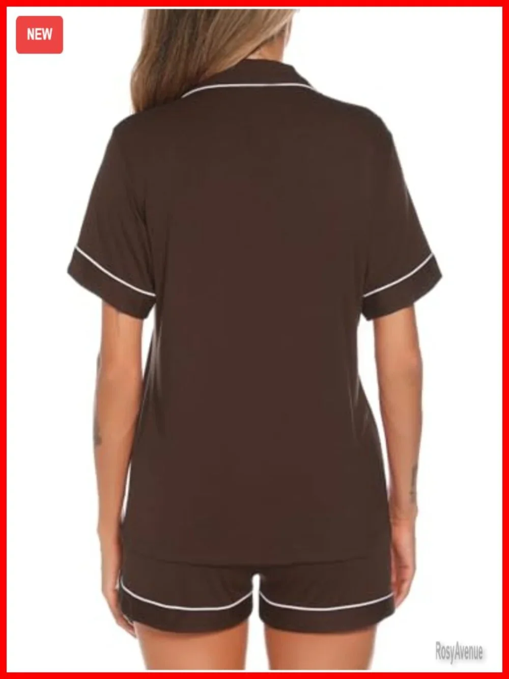 Button Up Pajama Set For Women Short Sleeve Knit Sleepwear 2 Piece Pjs Set Soft